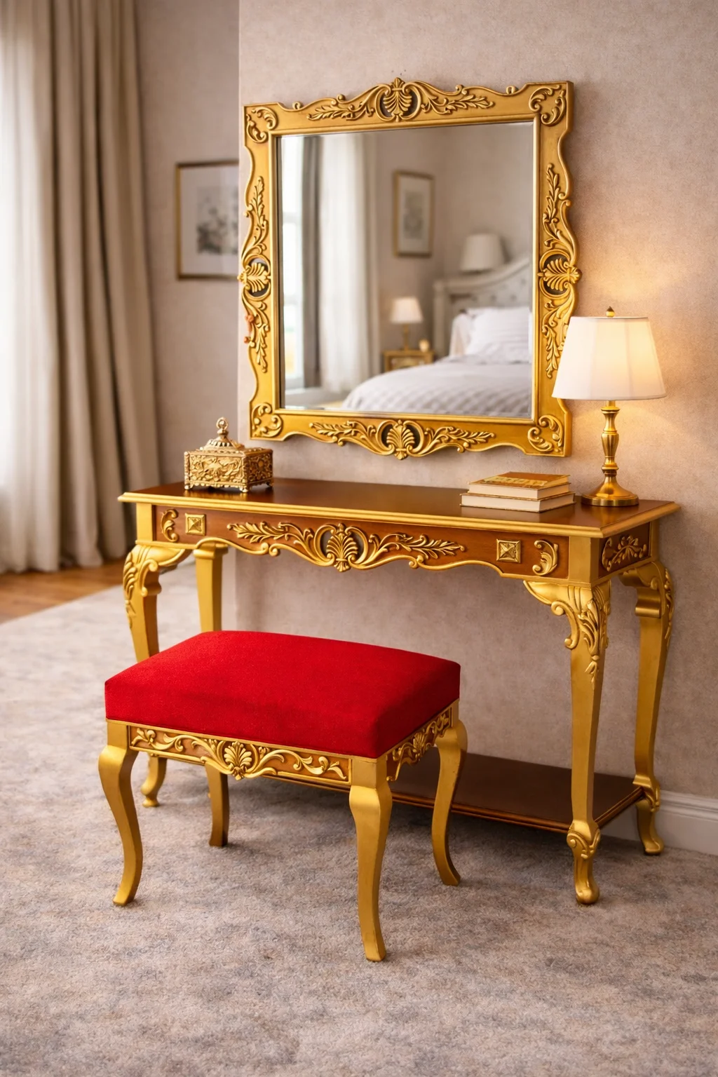 Modern Slim Golden Console Table  Dream Furniture