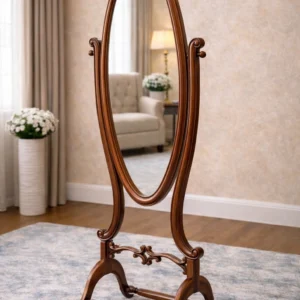 Standing oval frame brown