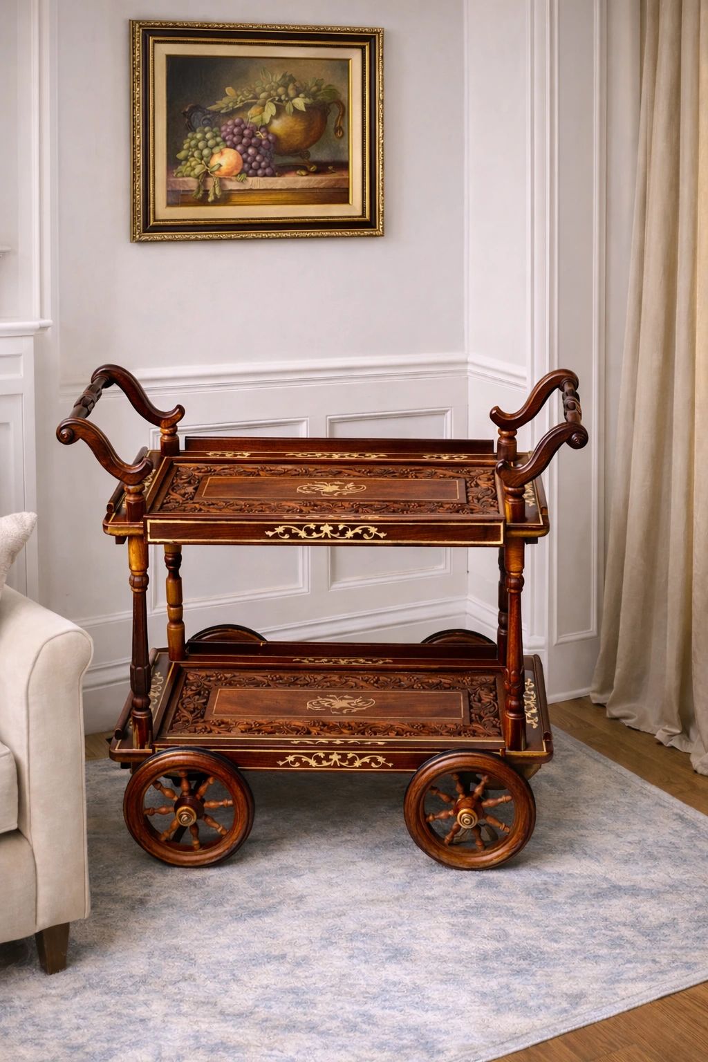 Tea trolley double hand