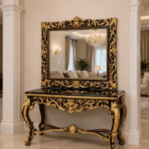 squre golden console