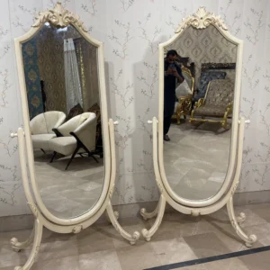 standing-frame-cream-carved-mirror-set