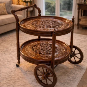 Carving tea trolley