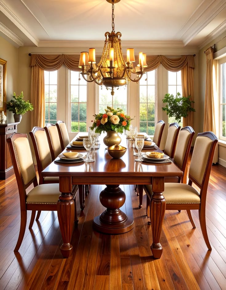 Dark Wood Dining Room Tables