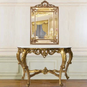 Wooden Console with mirro