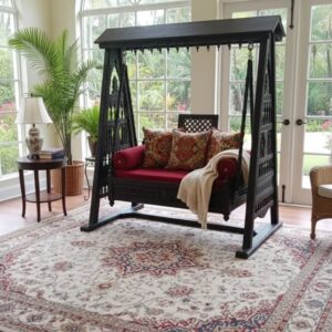 Royal Heritage Wooden Swing (Jhula) – Handcrafted Chinioti Design