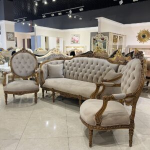 Sofa golden carving