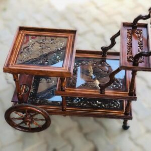 chinioti wooden 4 step tea trollley