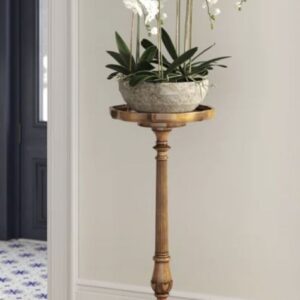 Classic Round Top Solid Wood Plant Stand