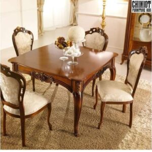 Classic Wooden Dining Set (4 Seater)