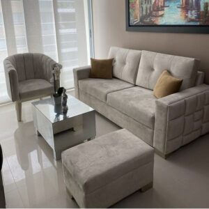 Modern 3+1 Sofa Set with Ottoman