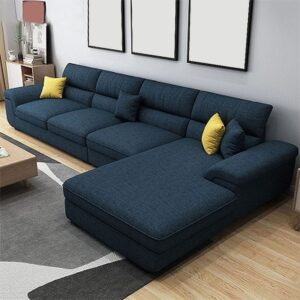 Modern Fabric L Shape Sofa Set – Stylish Corner Sofa