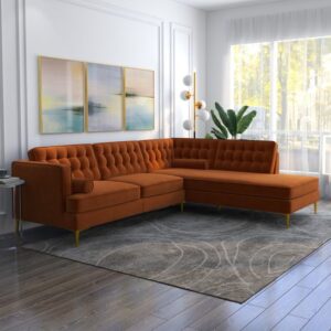 Modern L Shape Tufted Corner Sofa Set