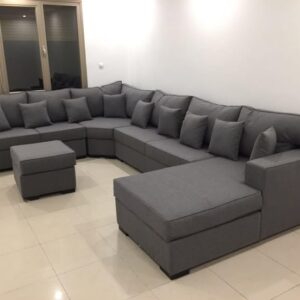 Modern U Shape Corner Sofa Set (Grey)