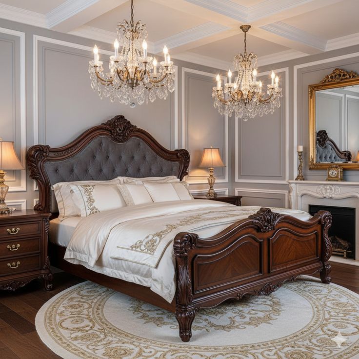 Royal Carved King Size Bedroom Set