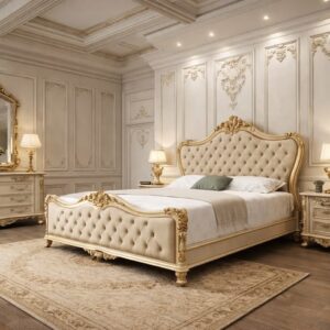 Royal Cream & Gold Bedroom Set