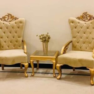 Royal Gold Accent Chairs Set