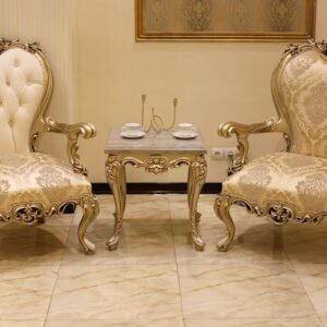 Royal Gold Carved Accent Chairs Set of 2