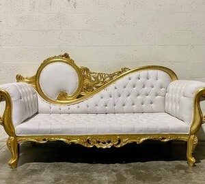 Royal Gold Tufted Chaise Lounge