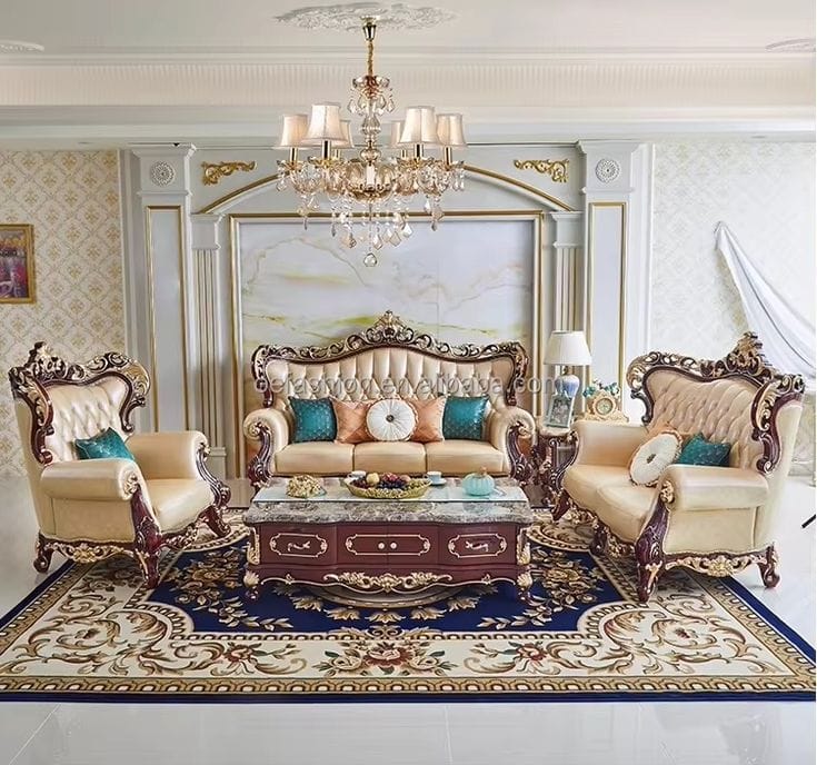Royal Luxury Sofa Set (Classic Carved)