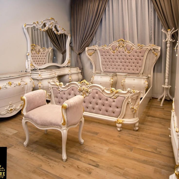 Royal Pink King Size Bedroom Set