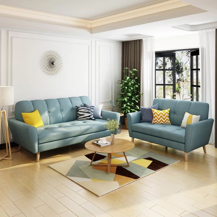 Scandinavian Style 5 Seater Sofa Set