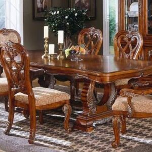 Solid Wood 8 Seater Classic Dining Table Set